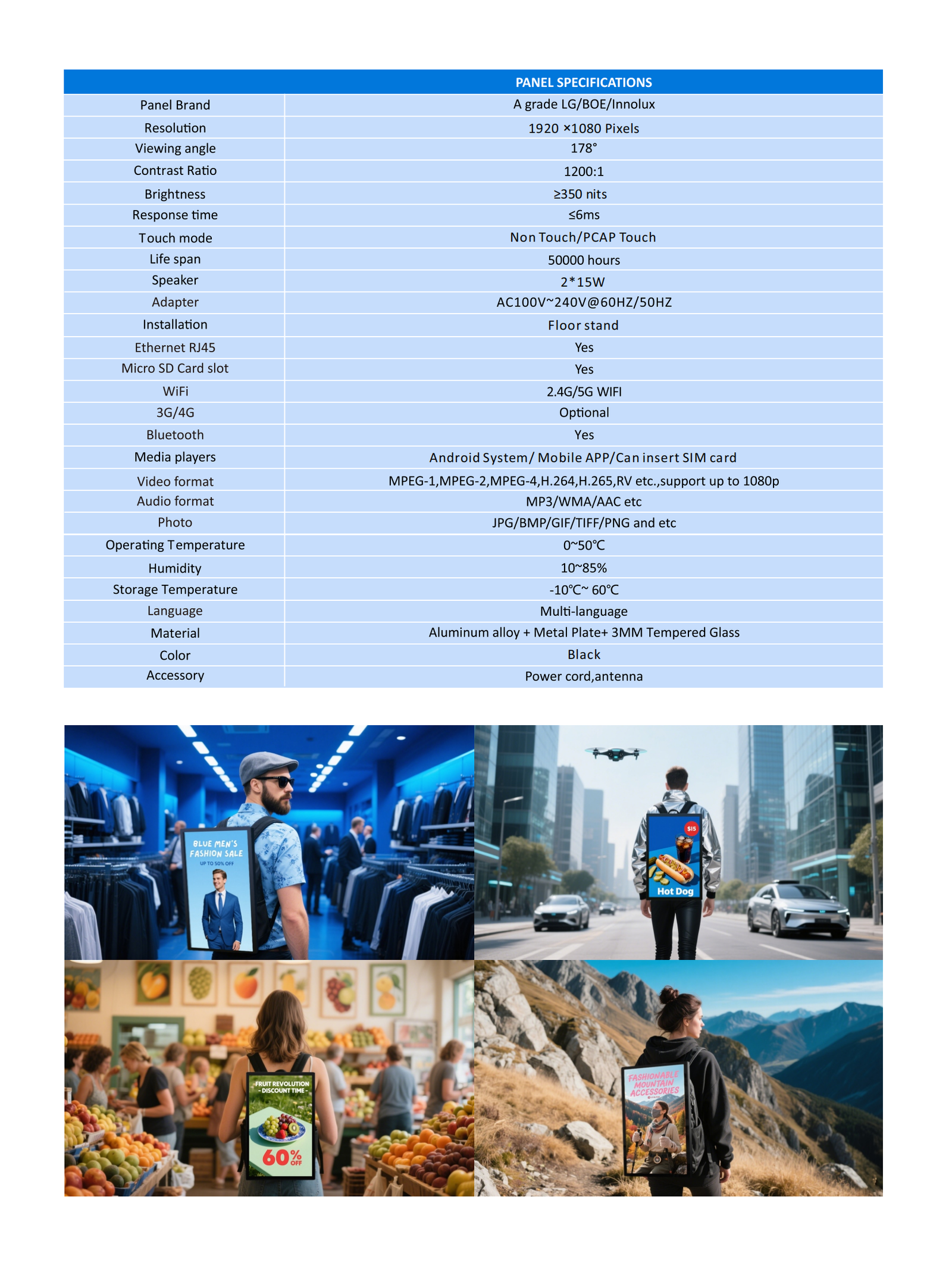 backpack led digital signage