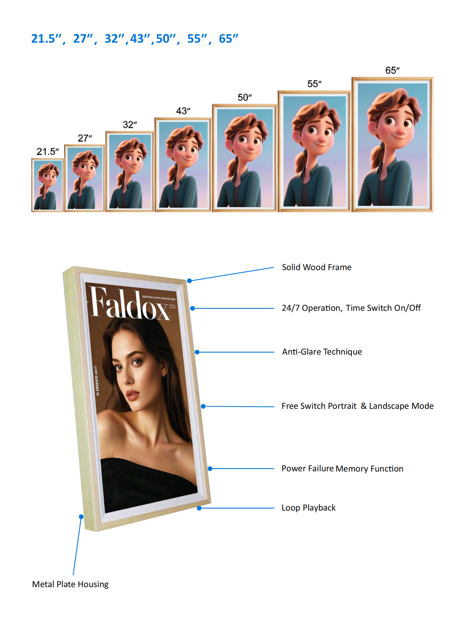 wooden frame led digital signage