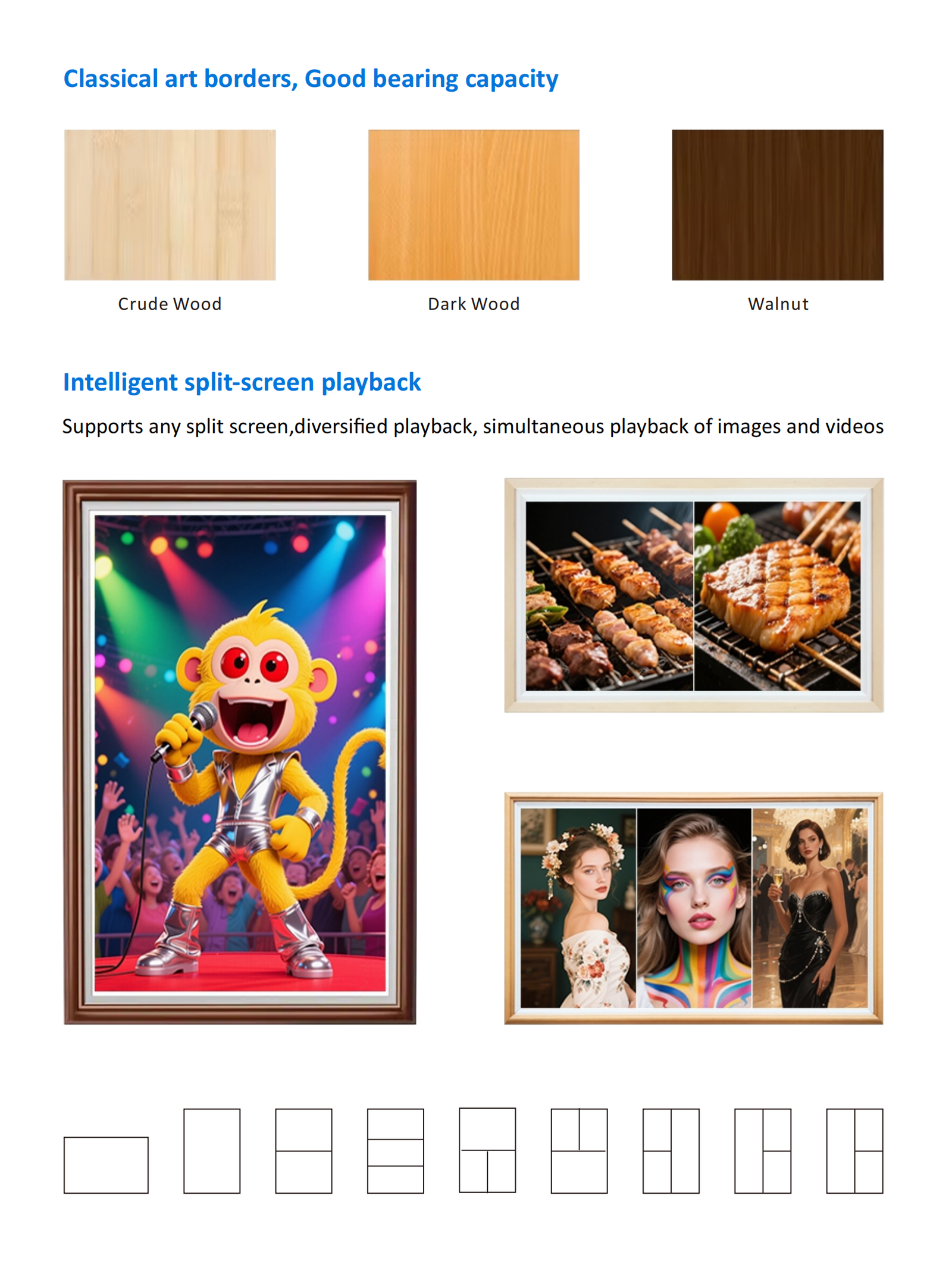 wooden frame led digital signage