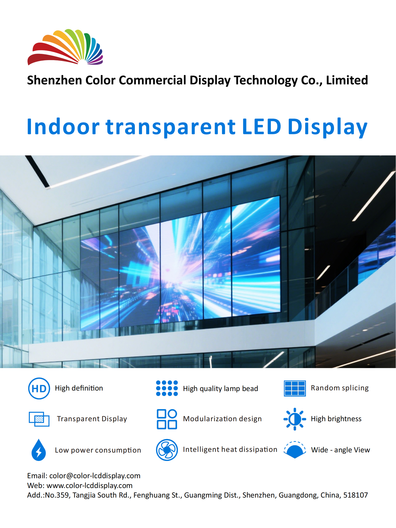 indoor transparent led display